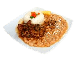 Frejoles con seco de ternera